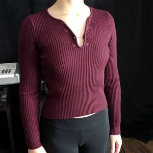 Derek Lam 10 Crosby Wool Purple Pullover Sweater